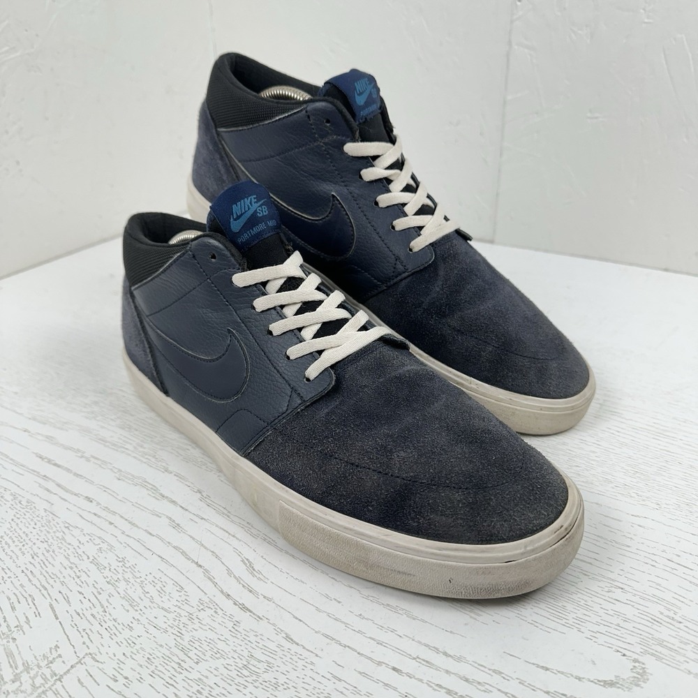 Men's 11.5 Navy Nike SB Portmore II Solar Mid Obsidian Shoes Sneakers 923198-401